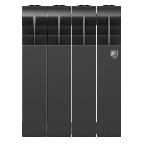 Радиатор биметаллический Royal Thermo BILINER B 350 Чёрный - 4 секц.