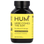 HUM Nutrition, Here Comes The Sun®, высокоэффективный витамин D3, 30 веганских капсул (50 мкг в 1 капсуле)