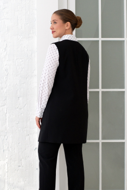 Жилет с подкладом 1634опа, черный #70Ч061634опа