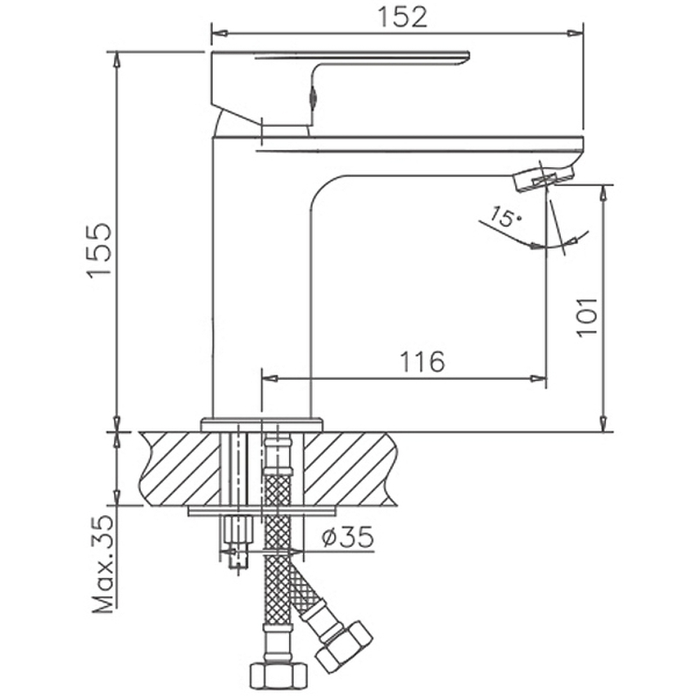 Смеситель для умывальника Haiba HB10505-8, белый