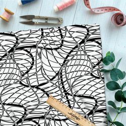 Ткань ниагара потёкшая чешуя змеи на белом фоне