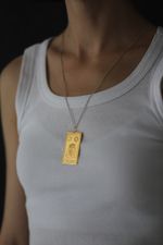 Подвеска карта таро Влюбленные большая позолота La Lune