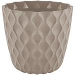 Горшок для цветов пластиковый 0,65л d-11,5см «Wave» с дренажной сеткой и съемным поддоном, французский платан