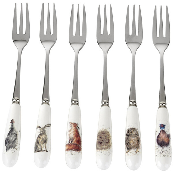 Набор вилок десертных 6шт 15см Забавная фауна подарочная коробка Royal Worcester