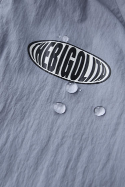 ZARA ДОЖДЕВИК WATER REPELLENT С КАПЮШОНОМ, ВЫЦВЕТШИЙ СИНИЙ