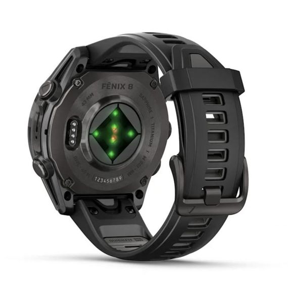 Garmin Fenix 8 43 мм AMOLED Sapphire – карбоново-серый титан