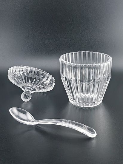 Баночка для меда и варенья 180 мл. с крышкой и ложечкой