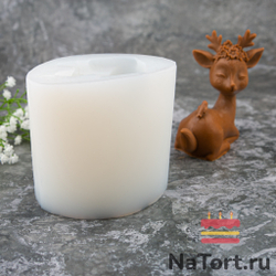 Силиконовый молд 3D «Олень мама с птичкой»