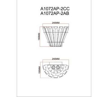 Бра 2* E14 A1072AP-2AB бронза Florizel Arte Lamp