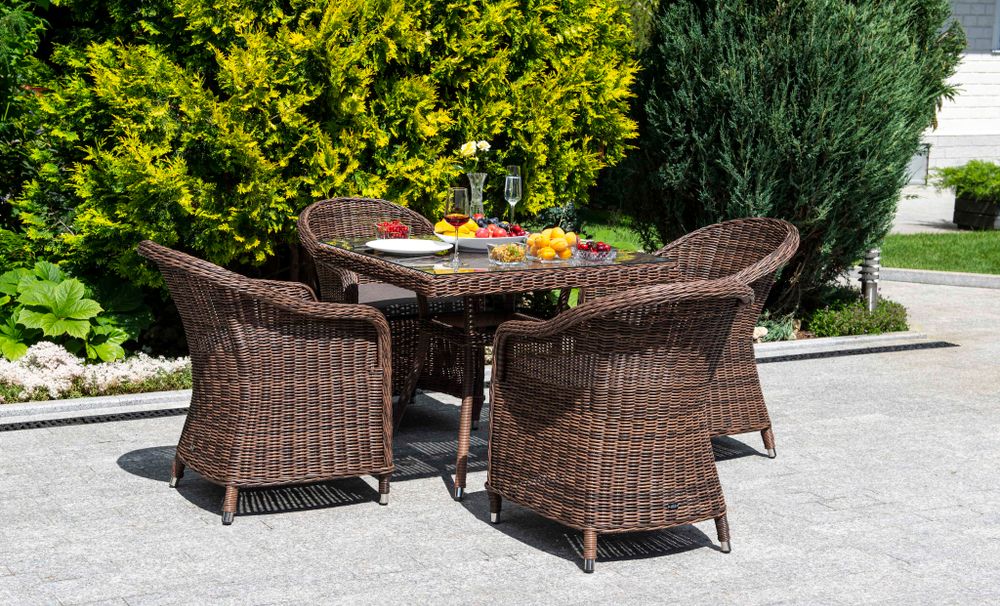 "Равенна" плетеное кресло из искусственного ротанга, цвет коричневый