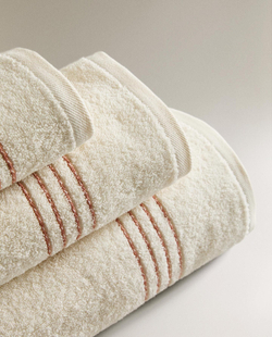 Zara Home - Банное полотенце контрастного цвета, розовый, 90х150 см