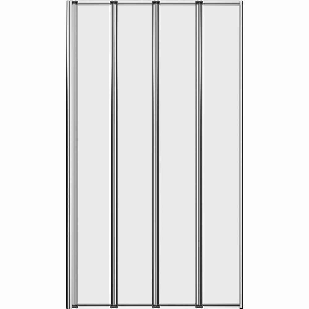 Шторка на ванну Grossman 80x140 GR-107 профиль Хром стекло прозрачное