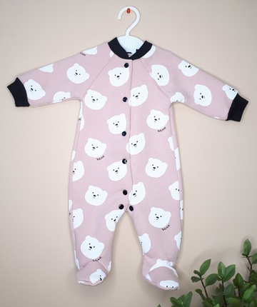 Комбинезон Белый мишка (розовый)