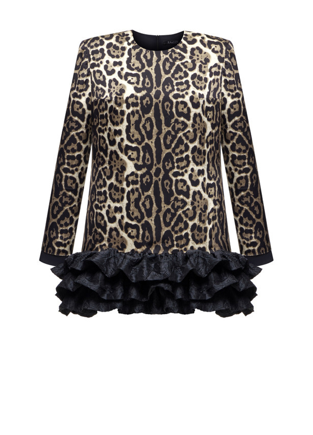 Платье Леопард с воланами