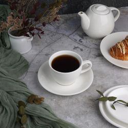 Чайная пара 220 мл белая d 9 см h6,5 см фарфор P.L. Proff Cuisine [4]