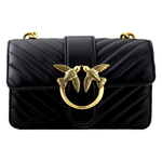 Сумка Pinko Quilt 22 Spring and Summer Fashion Casual Quilted Lambskin Chain Bag Shoulder Messenger Bag Mini Black gold, 1P22JQ-Y7SQ-Z99Q