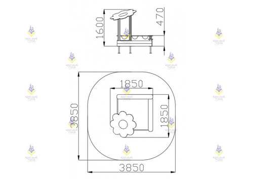 Песочный дворик «Цветок» - М