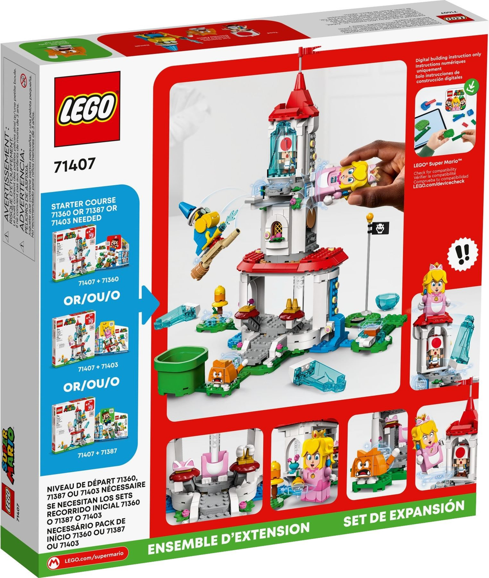 Конструктор Лего Супер Марио Наряд Пич-кошки и Ледяная башня 71407 | LEGO Super Mario Cat Peach Suit Tower 494 детали 7+