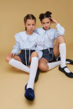 Юбка-шорты с розовым кантом