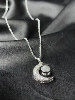 Колье с кулоном Луна Полумесяц и проекцией Я тебя люблю