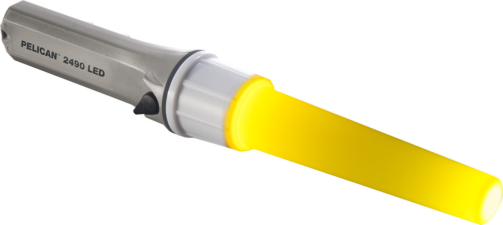 Фонарь "Жезл регулировщика", сменные светофильтры (4 цвета) Pelican™ 2490, серый