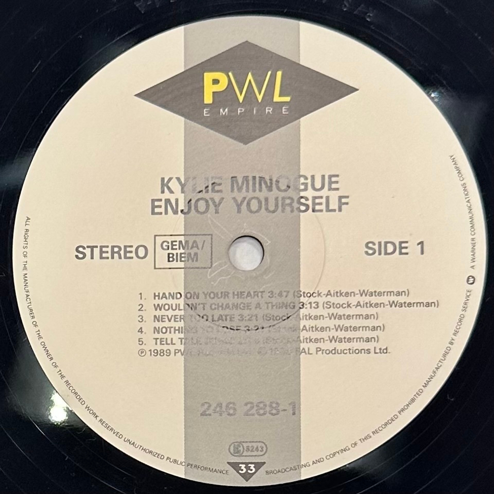 Kylie Minogue - Enjoy Yourself (Европа 1989г.)