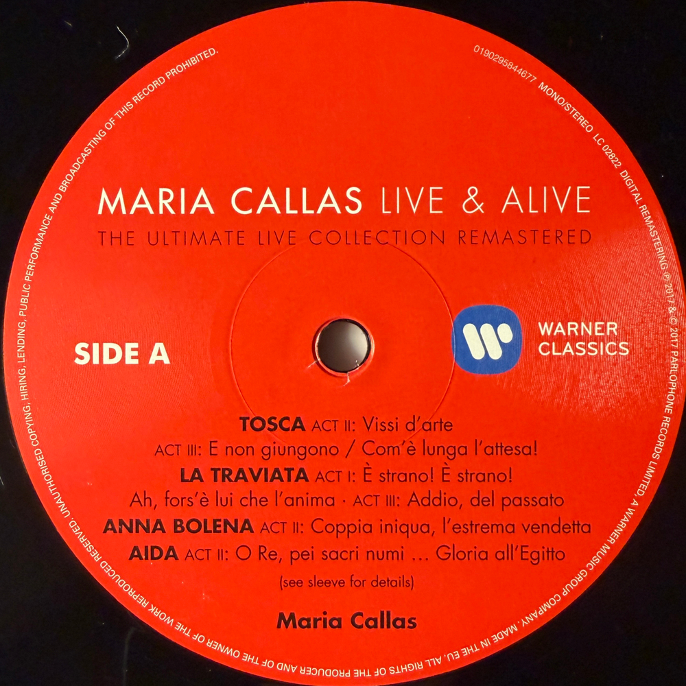 Maria Callas ‎– Maria Callas Live & Alive (Европа 2017г.) Т