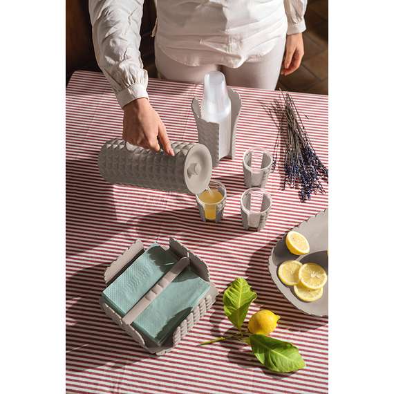 Салфетница настольная tiffany, 20х20 см, серо-бежевая