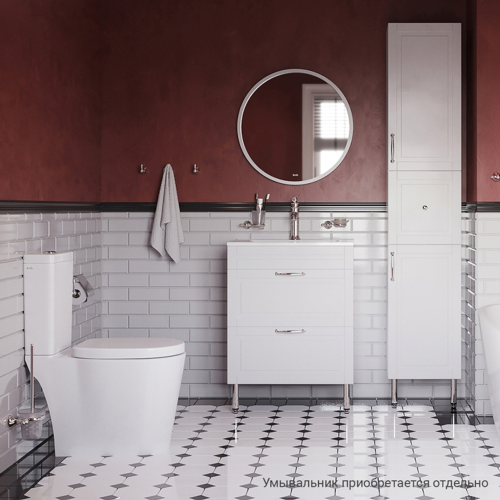 Тумба напольная IDDIS Oxford, 80 см, белая, OXF80W0i95