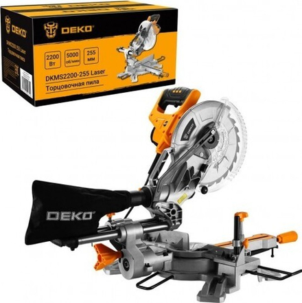 Пила торцовочная сетевая DEKO DKMS2200-255 Laser 063-4218
