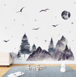 Наклейки ГОРЫ В ТУМАНЕ сет 1