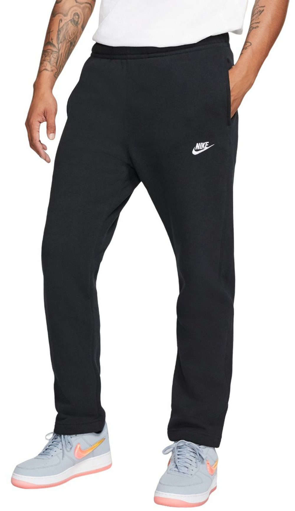 Мужские теннисные штаны Nike Sportswear Club Fleece Pants - black/black/white