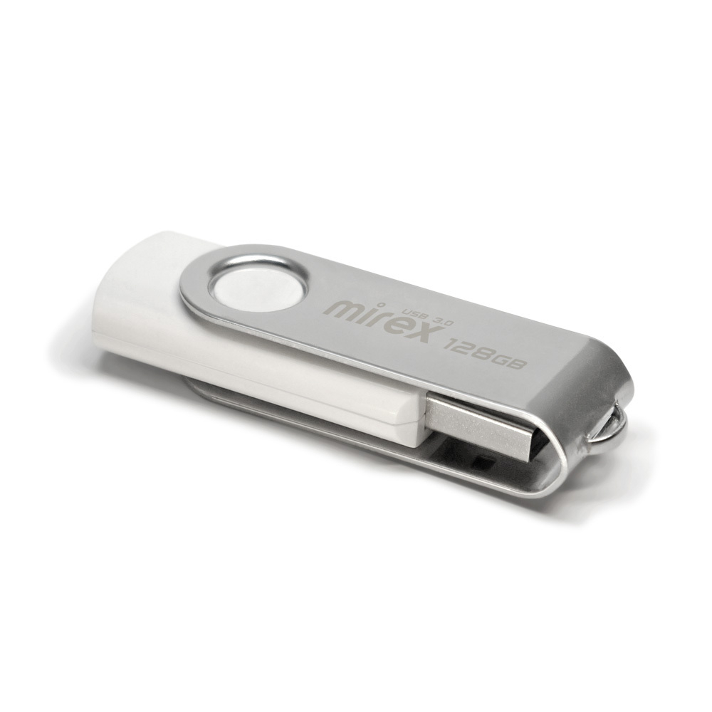 Флешка 128-GB USB-3.0 MIREX SWIVEL белый