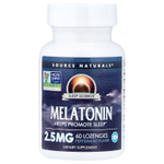 Source Naturals, Sleep Science®, мелатонин, перечная мята, 60 пастилок