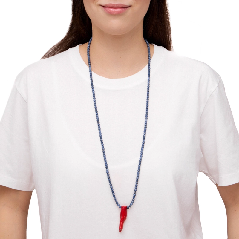 Колье Коралловая Подвеска – Синее