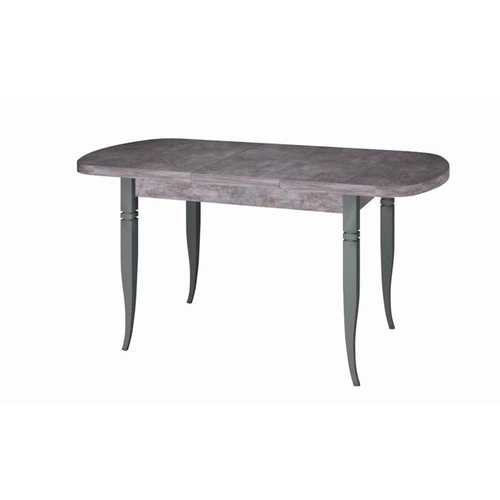 ЯЛТА Стол кухонный раскладной КаменьТемный/Опора массив резной.(Графит)
