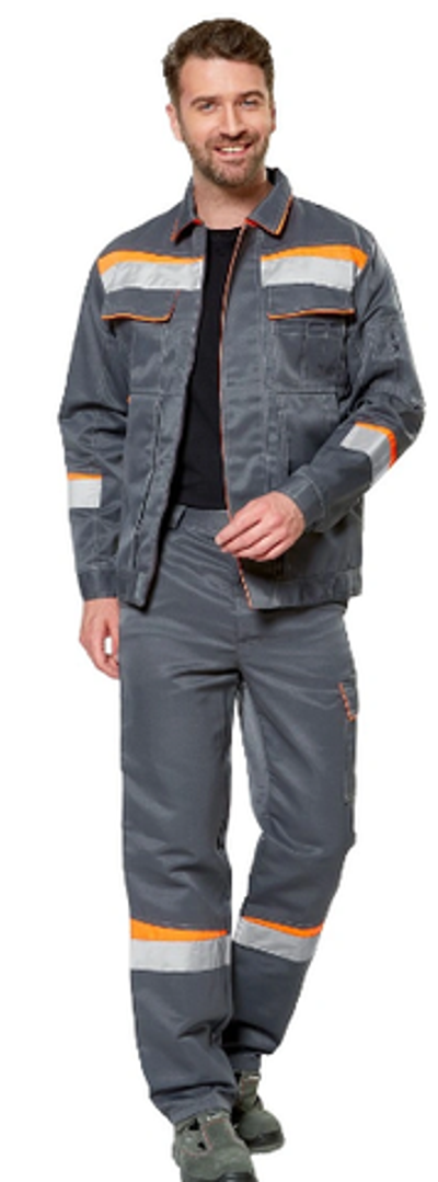 Костюм рабочий мужской летний "Комфорт 1" цвет оранжевый/серый