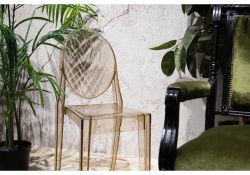 Пластиковый стул Victoria clear brown