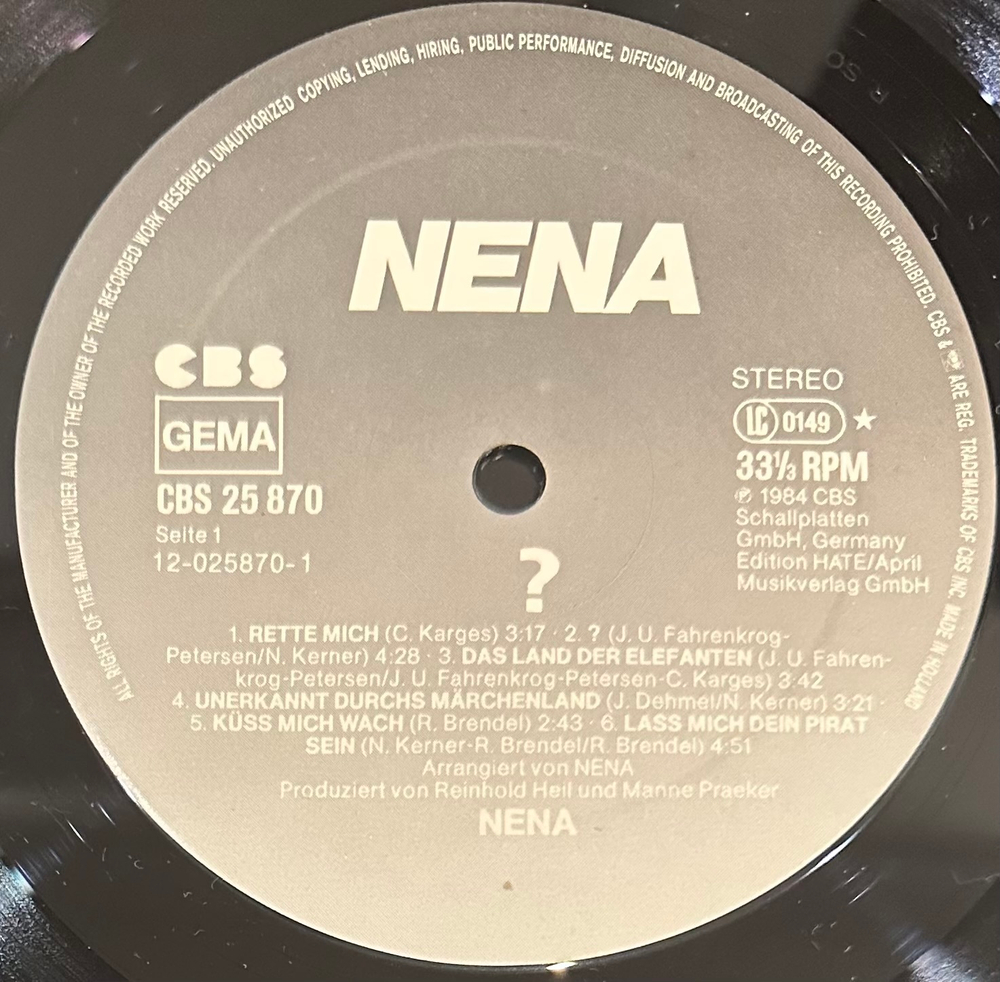 Nena (Голландия 1984г.)