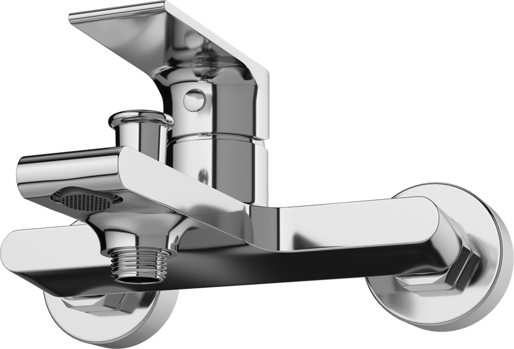 Смеситель для ванны с душем STWORKI Колдинг S32100CR + Душевой гарнитур Гётеборг S03190CR, хром