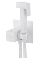 Смеситель с гигиеническим душем и термостатом, встраиваемый WONZON & WOGHAND, Белый матовый (WW-88829910-MW)