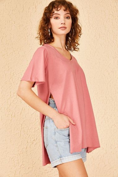 Qadın üçün çəhrayı t-shirt 10501028