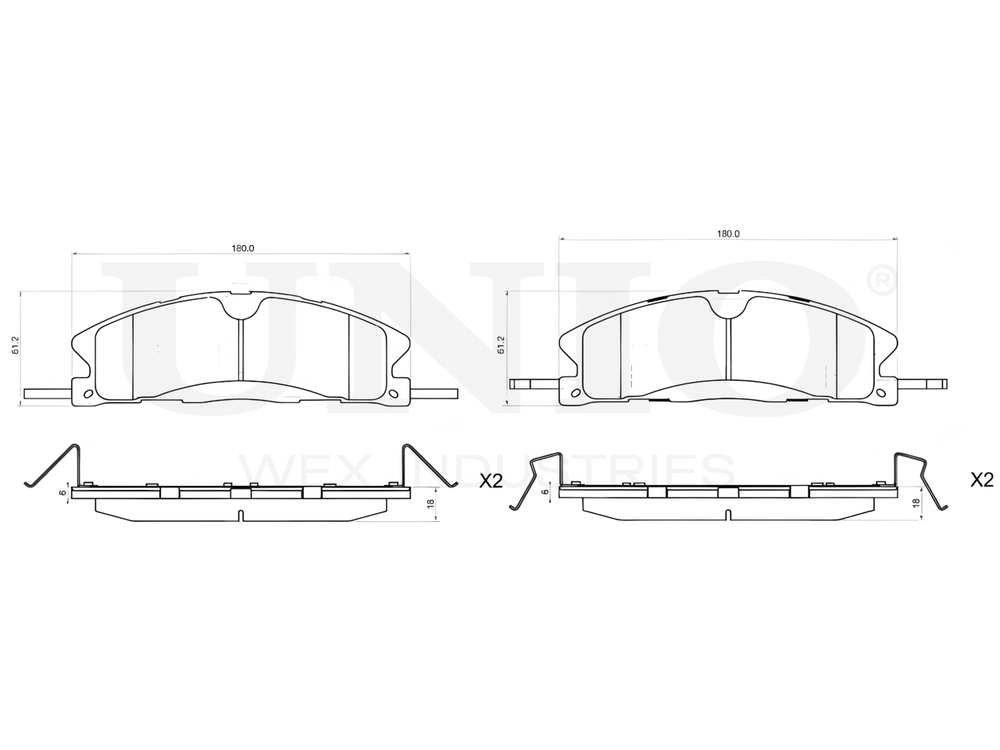 Колодки тормозные диск. передние UNIO BRP-20456