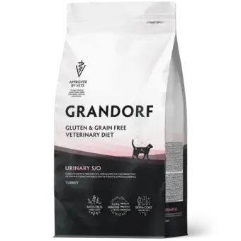 Сухой корм GRANDORF VETERINARY DIET Cat URINARY S/O Полнорационный диетический корм для кошек при мочекаменной болезни, индейка 2кг