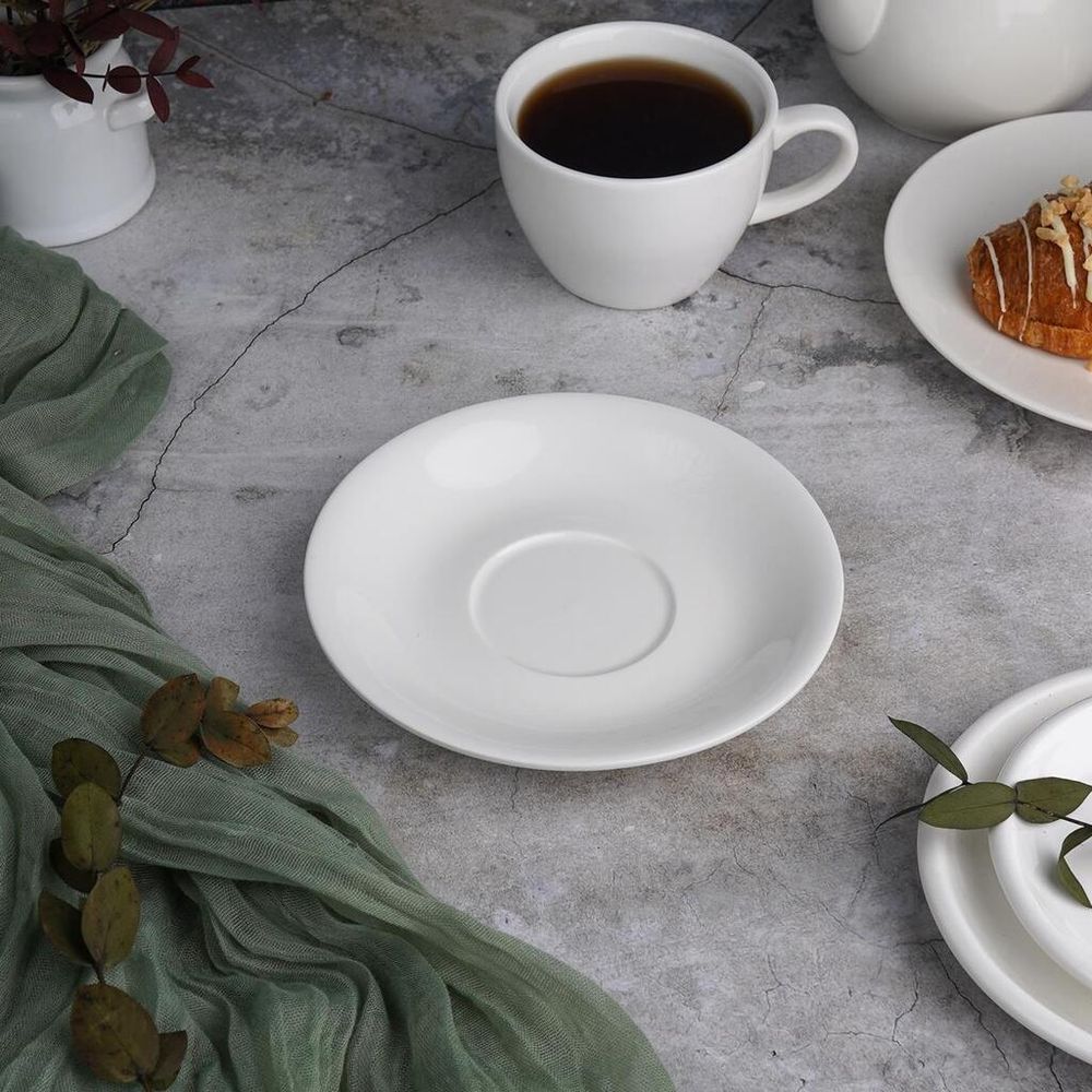 Чайная пара 220 мл белая d 9 см h6,5 см фарфор P.L. Proff Cuisine [4]