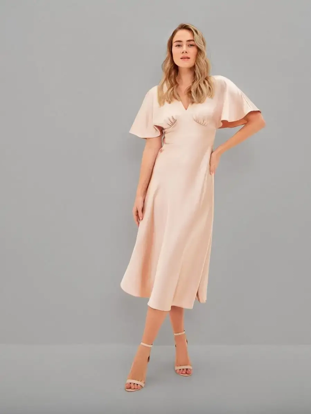 Платье комбинация шелковое с крылышками