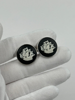 Запонки чёрные Парусник Wedgwood