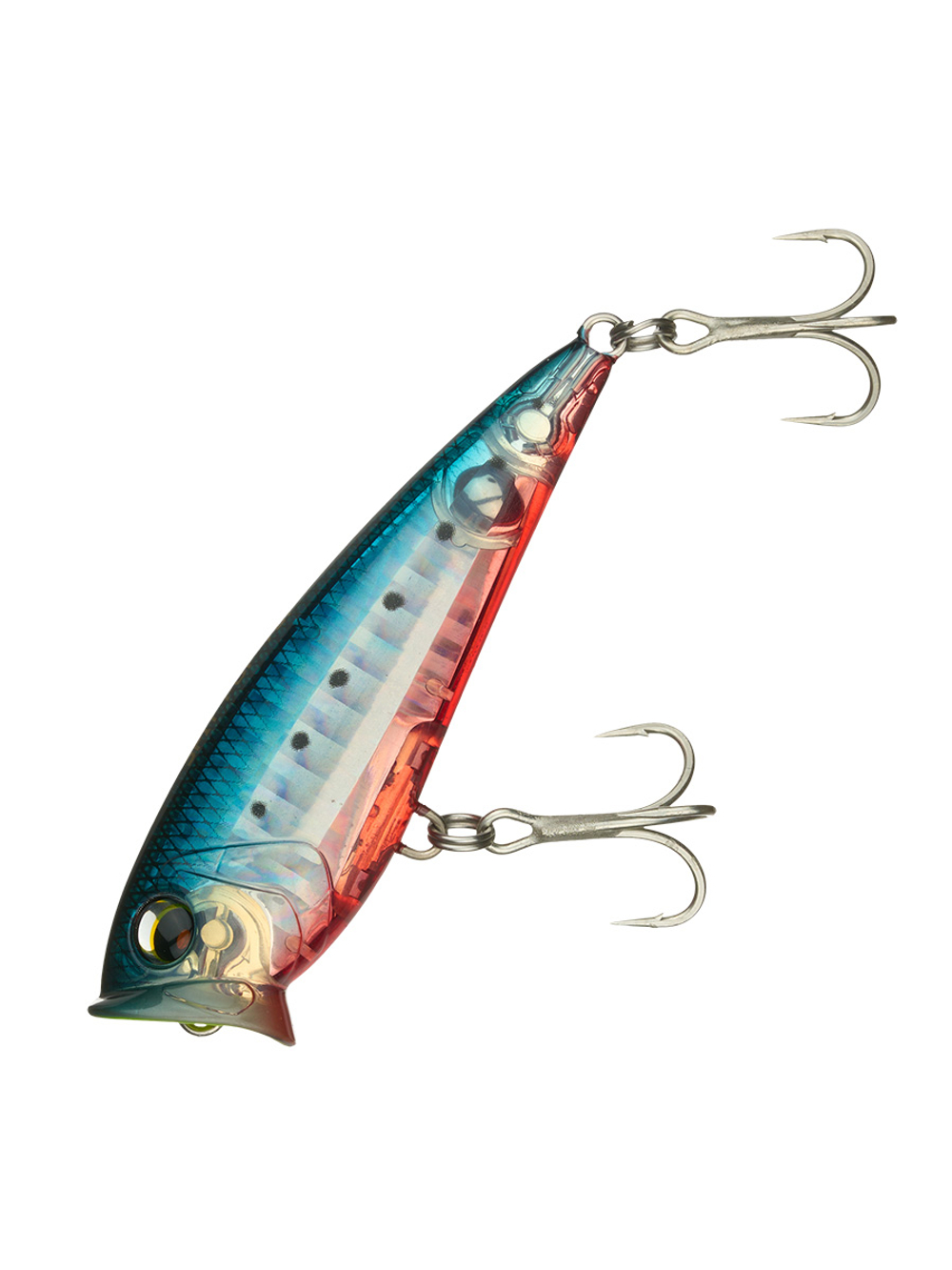 Воблер для рыбалки Duel L-Blue Spit Pop 70F F1224-HGR, 70 мм, 8,5 г, медленно всплывающий, поппер