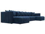 Диван П-образный Лига-052 НПБ Лонг, BRUT 11 ВЕЛЮР синий