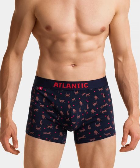 Трусы мужские боксеры (2шт), Atlantic 2GMH-005, темно-синие + красные